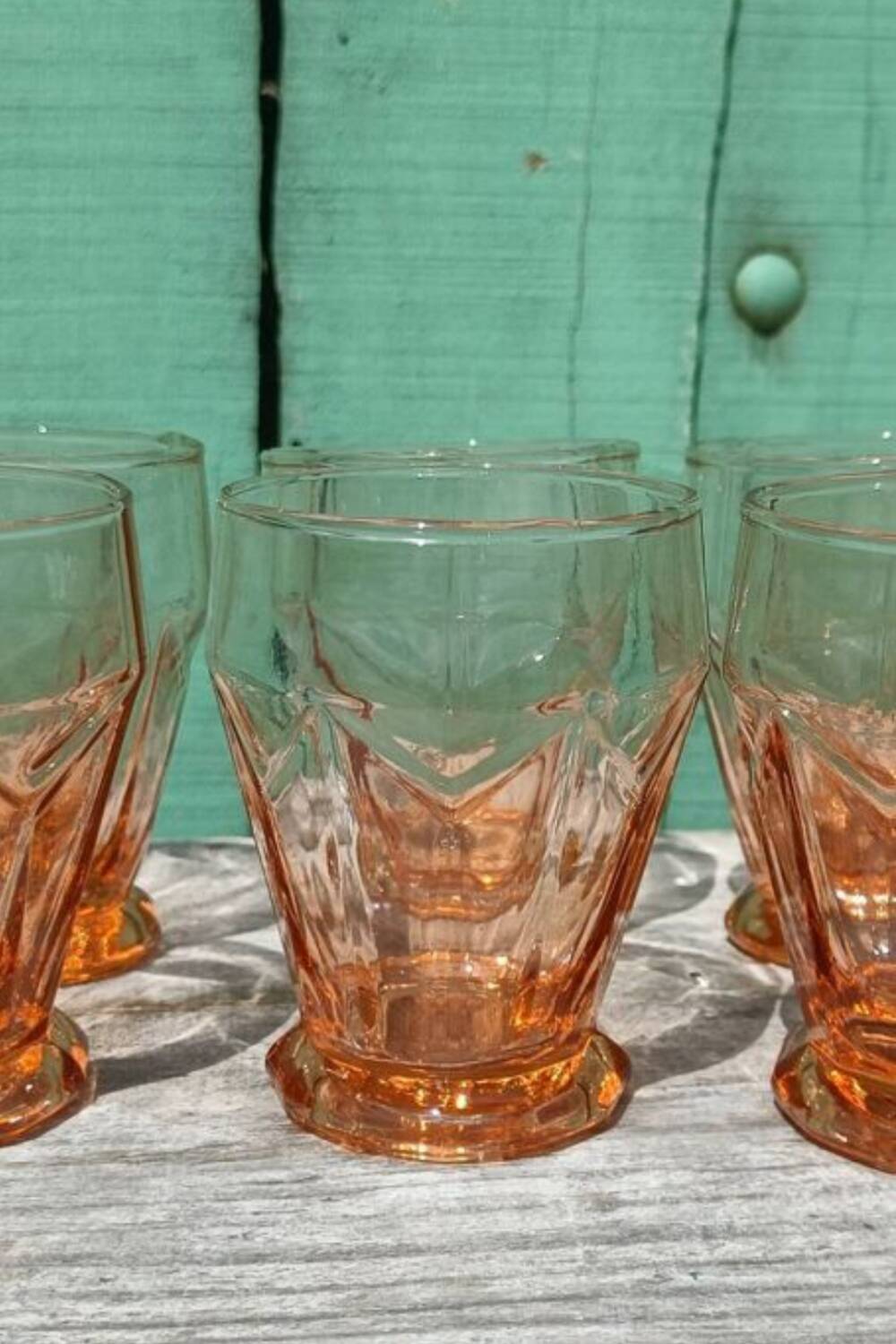 Art Deco Pink Glasses