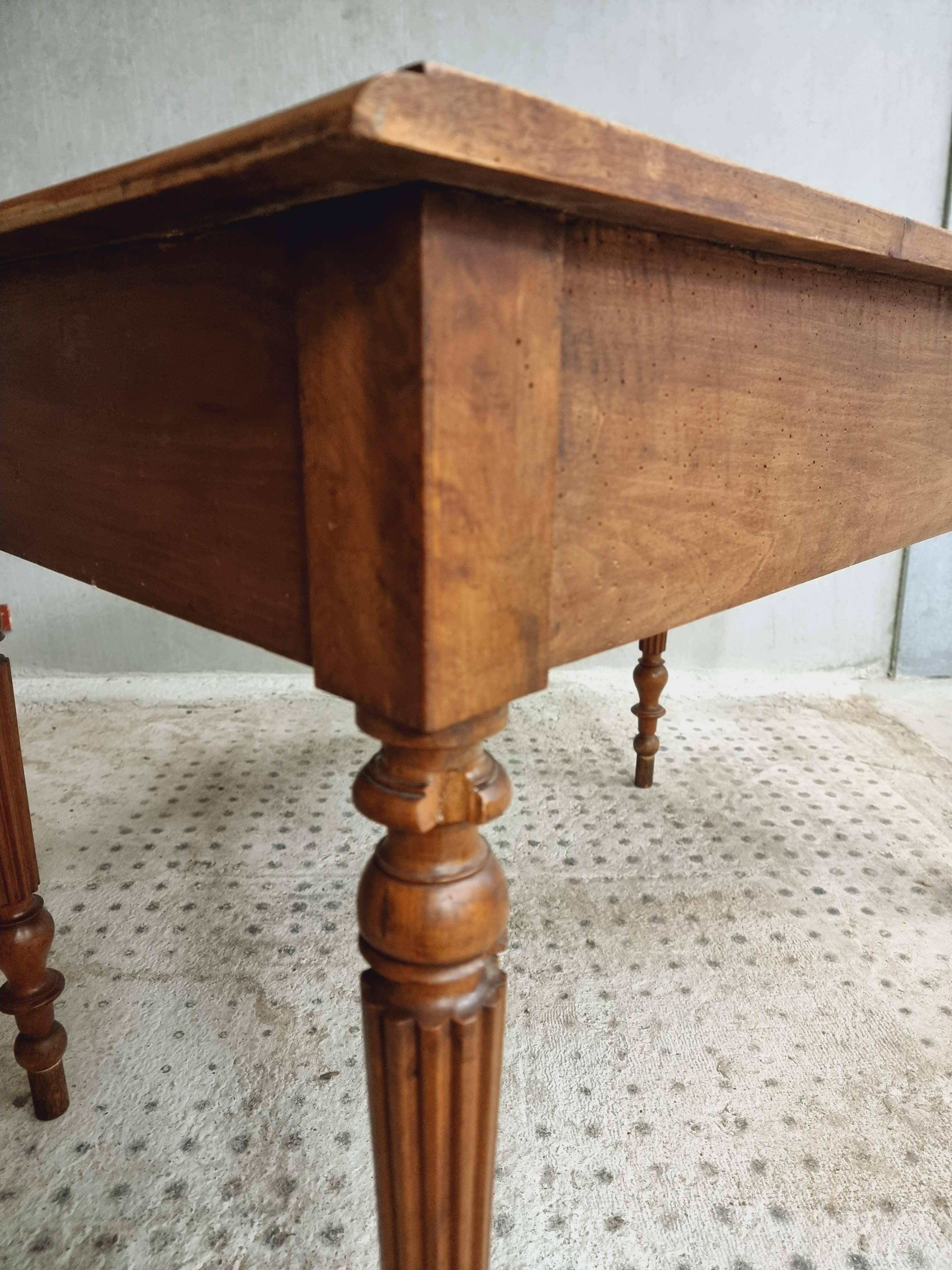 Antique table desk table dining table walnut 72x120 cm