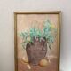 Still life illustration from the 70s under glass.