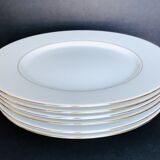 6 White porcelain plates