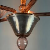 Venetian chandelier in amethyst Murano glass, circa 1920