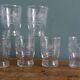 6 antique digestif glasses, floral pattern