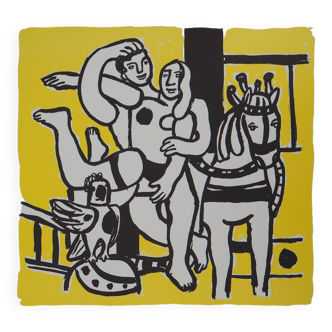 Fernand LEGER: Couple in love and horse, signed lithograph