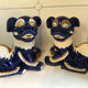 Vintage Chinese food dog ceramic Chinese blue and white dogs foo