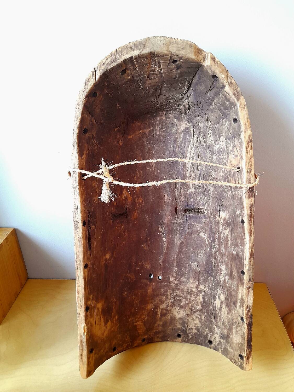 African mask carved from wood