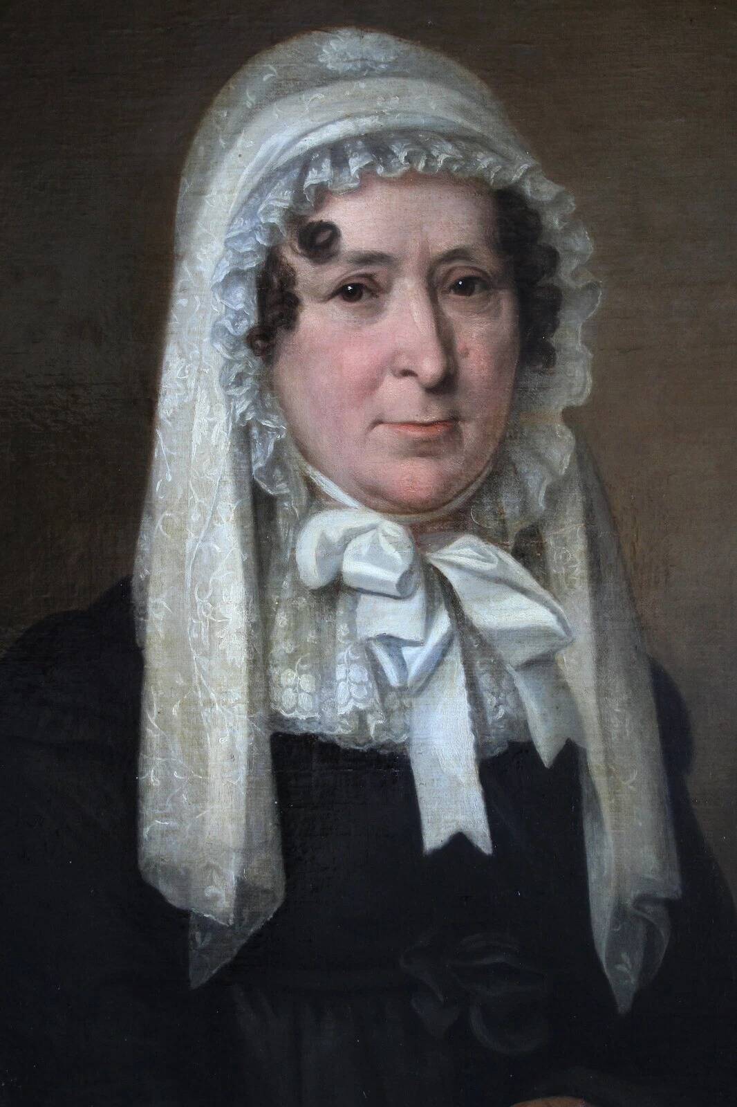 Portrait à l'huile d'une dame, XIXe siècle