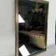 Romeo Rega, vintage mirror with double brass frame and chrome. Italy 1970s