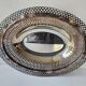 Silver-plated metal basket, openwork rim, hallmark to be identified