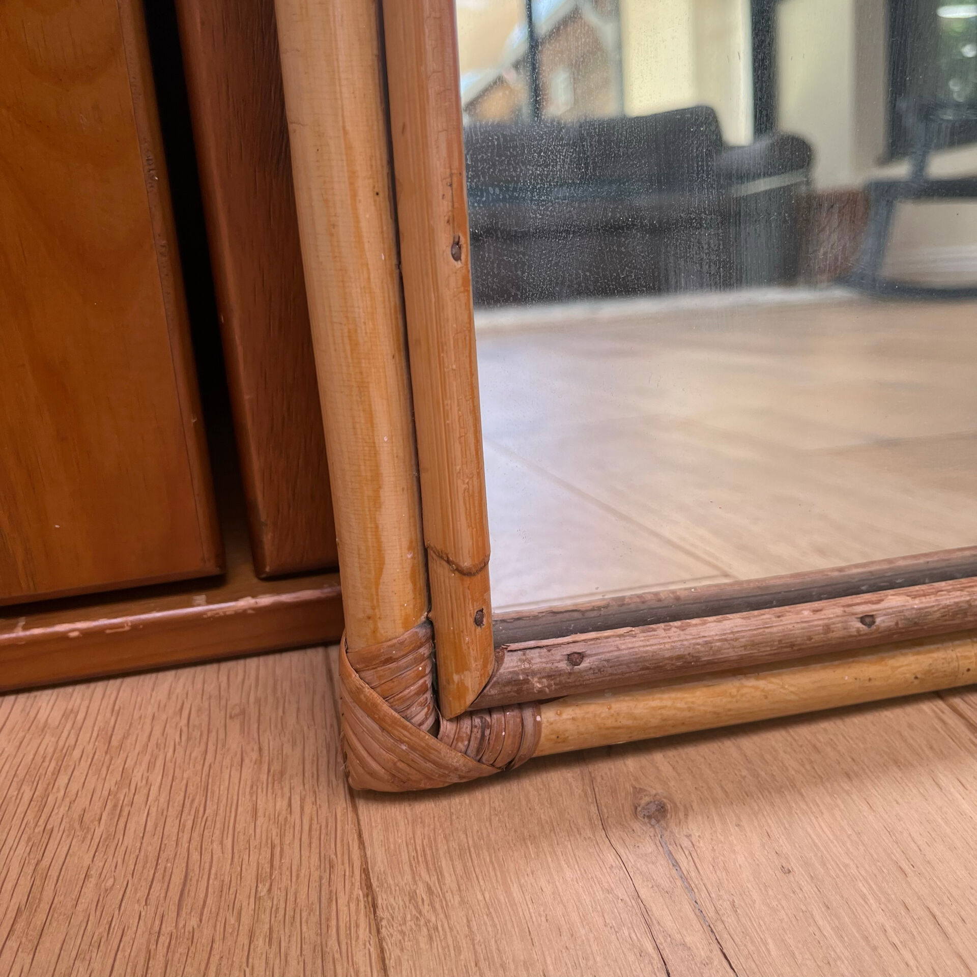 Rattan mirror