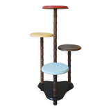 Tripod plant holder 4 levels in solid wood, bamboo style & painted
