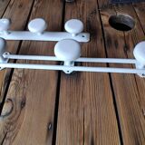 Lot de 2 porte manteaux métal blanc vintage (D-0013)