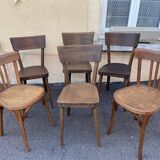 Mismatched bistro chairs