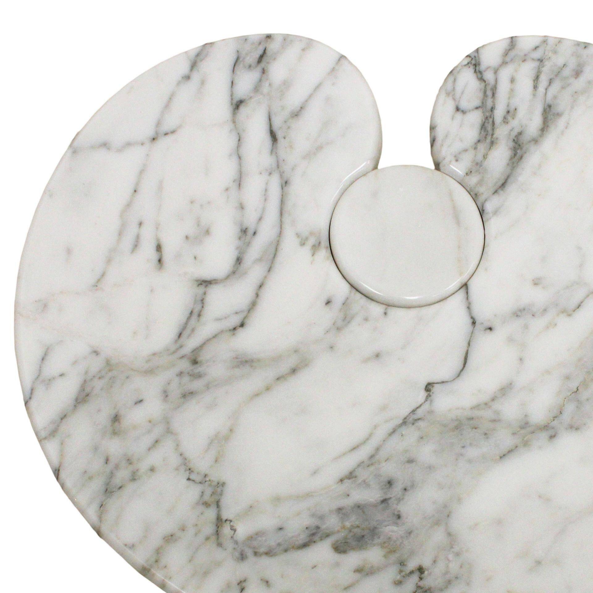 Tables d'appoint Eros en marbre d'Angelo Mangiarotti, style mid-century.