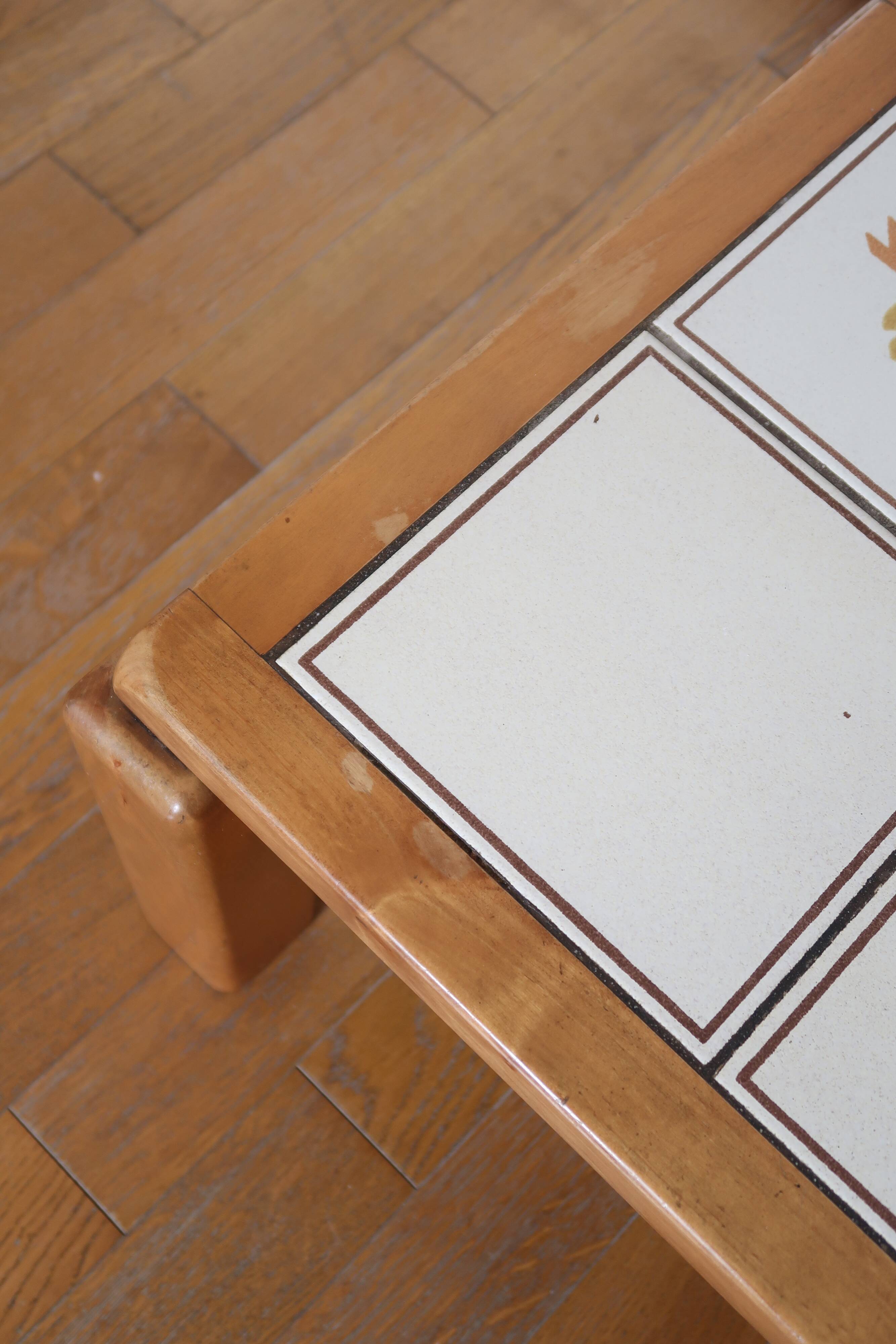 Brutalist coffee table ceramic top