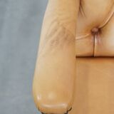 Cowhide Leather Chesterfield Dining / Side Chair in English Style