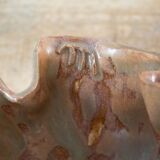 Handmade Small Ceramic Bowl, Signed Studio Pottery Piece, Folded Clay Style