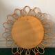 Vintage rattan sun mirror
