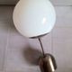 Ceiling light in opaline and chrome metal