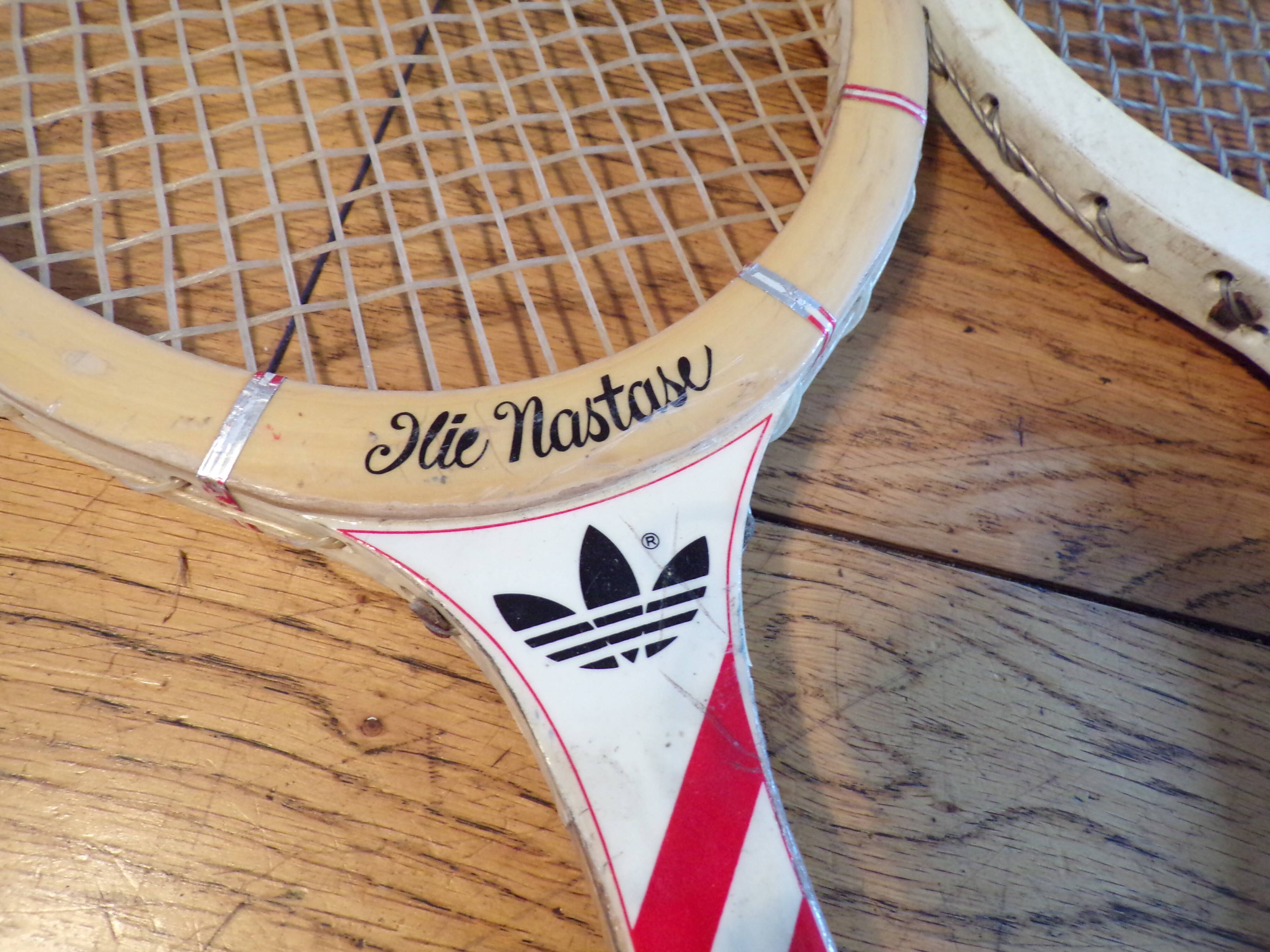 4 vintage wooden tennis rackets
