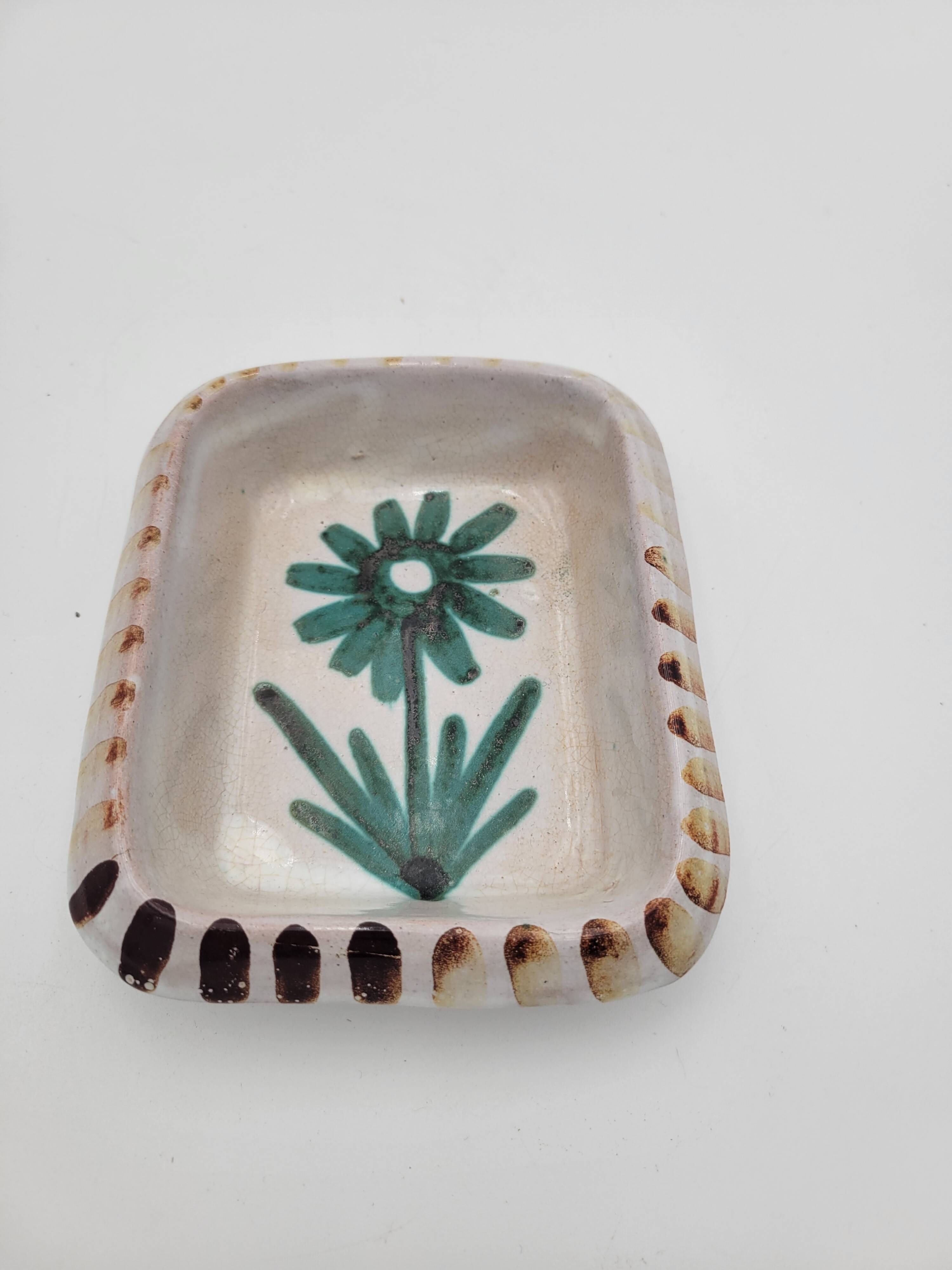 VALLAURIS ceramic pocket tray by Robert Picault