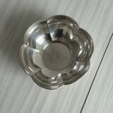Plat, saladier ancien en métal forme fleur