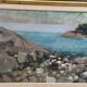 Huile su toile suédoise – “Côte” par Bertil Wahlberg – Vintage et encadrée