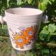 Ice bucket in glazed ceramic vintage, Vallauris, 70s