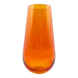 Orange glass vase height 35cm