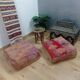 Handmade Berber pouf in wool 60 X 60 X 20 CM
