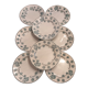 8 plates "flat" iron earth. Geranium.sarreguemine