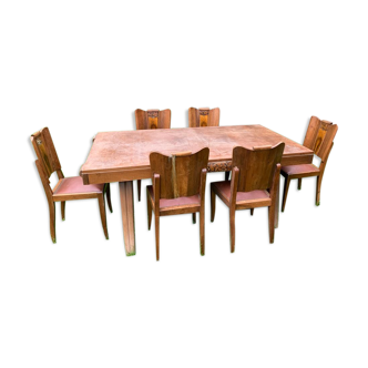 Wooden table with chairs
