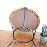 Adorable rattan coffee table and metal base, Scandinavian
