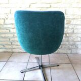 Fauteuil velours vert
