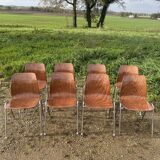 Set of 8 chairs Pagholz 70s, Germany