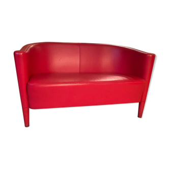 Moroso model Rich sofa 2 seats red leather ferrari