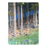 Painting Watercolor attr. G. GIRARDOT (1856-1914) Forest landscape circa 1900