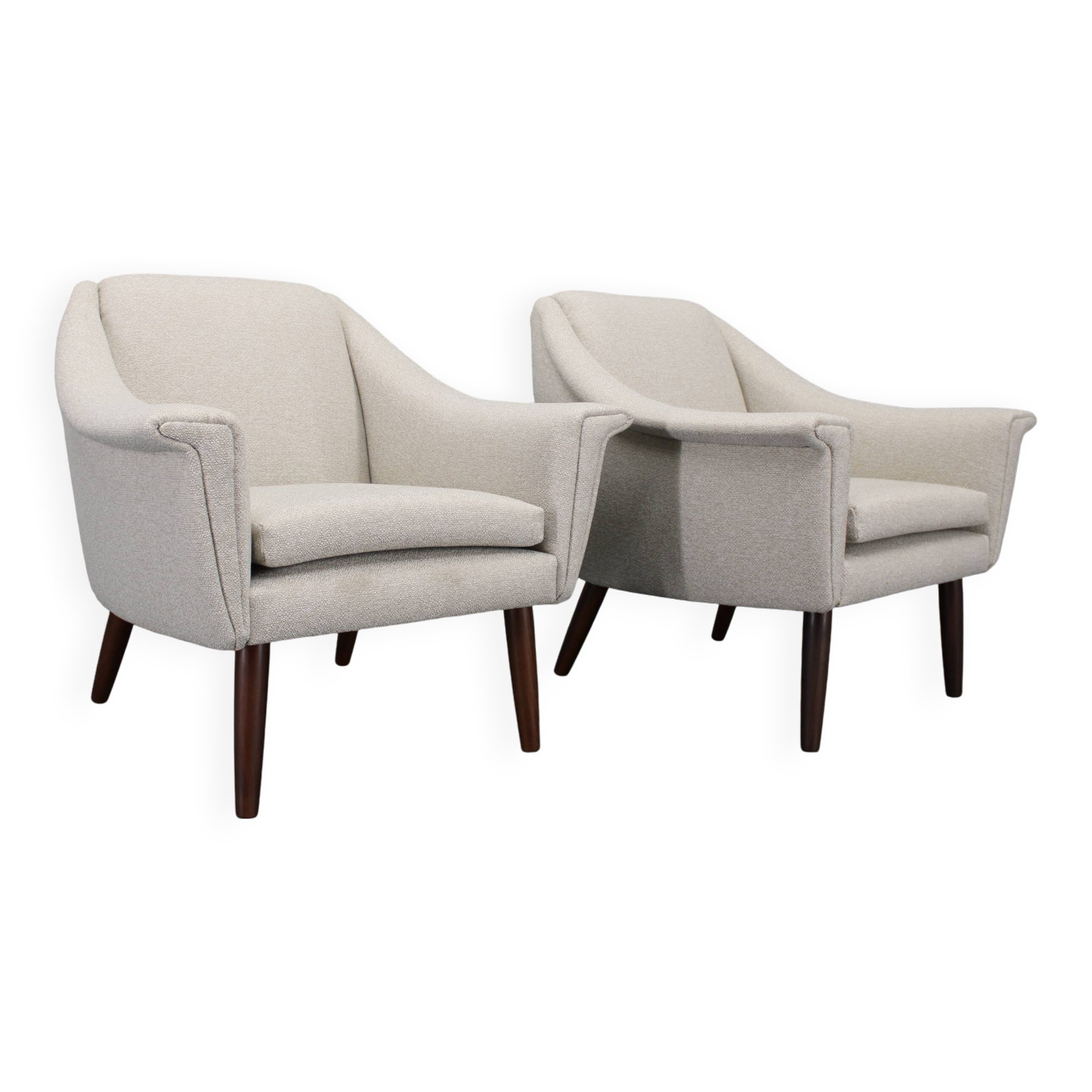 1960s Pair of Danish Restored Armchairs