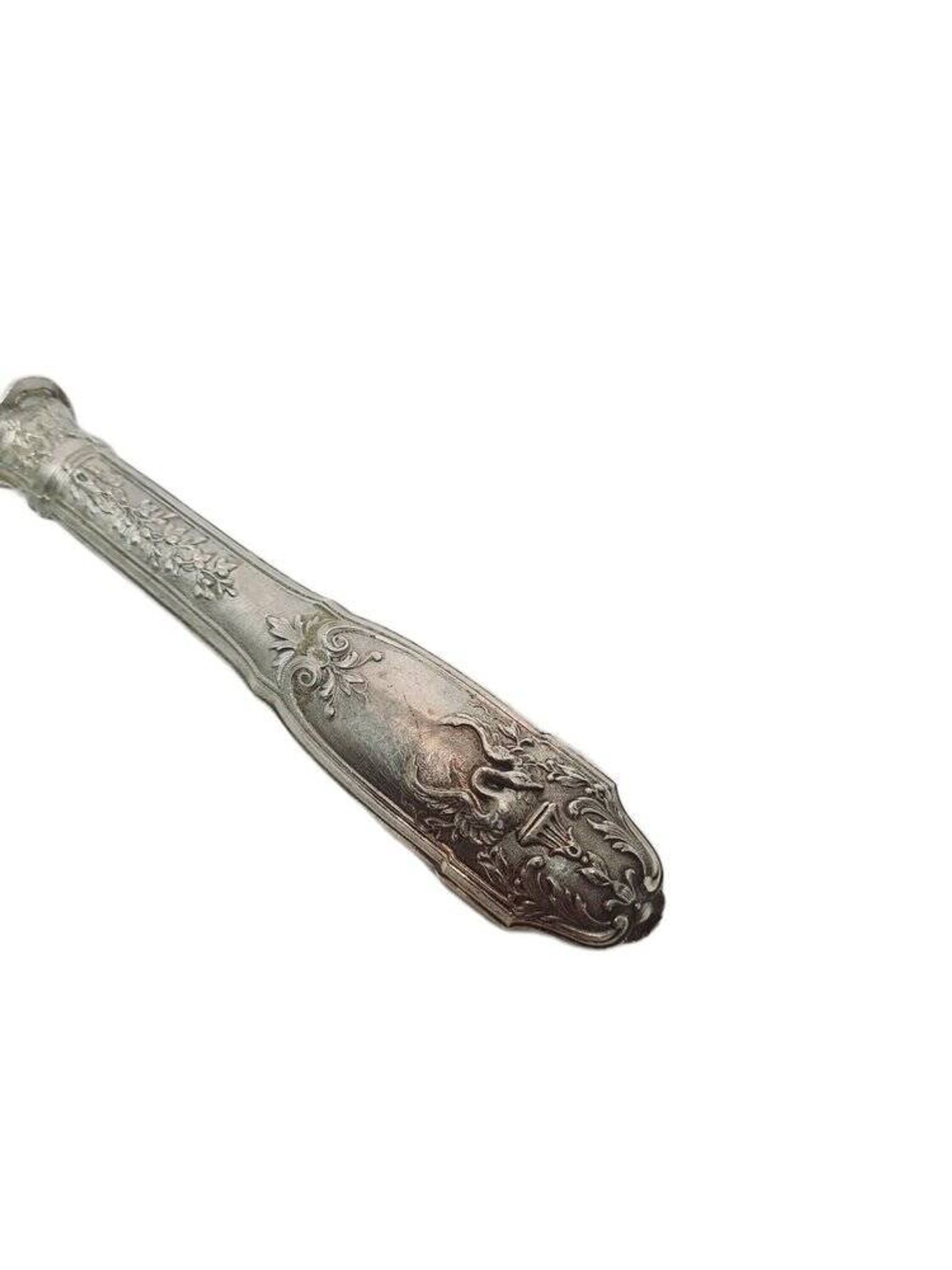 Fourchette à rôtir en argent classique, France, années 1880