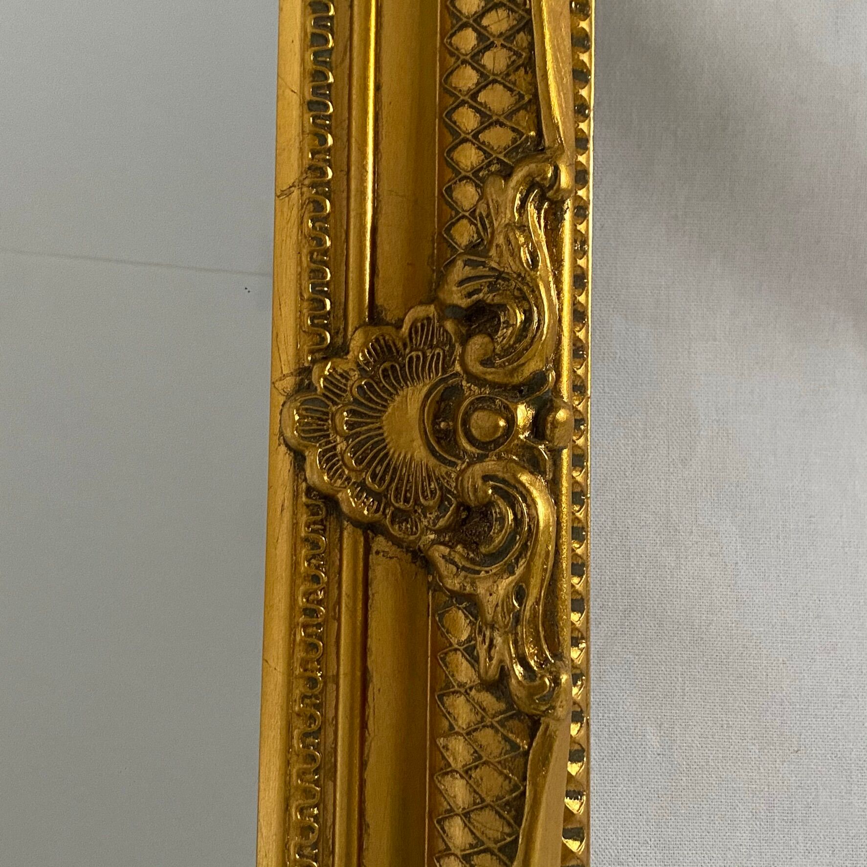 Bevelled mirror, Golden Empire style 64x54cm