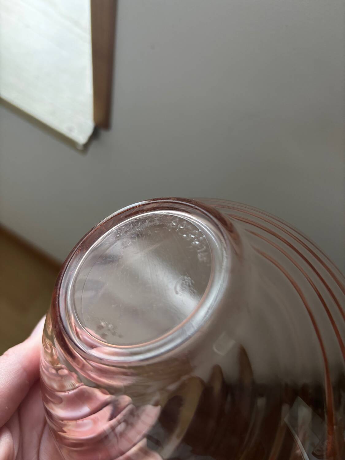 Vintage set of two Arcoroc Rosaline bowls