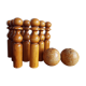 Jeu de 9 quilles en bois tourné
