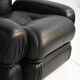 Black leather and tubular steel armchairs, 1970s