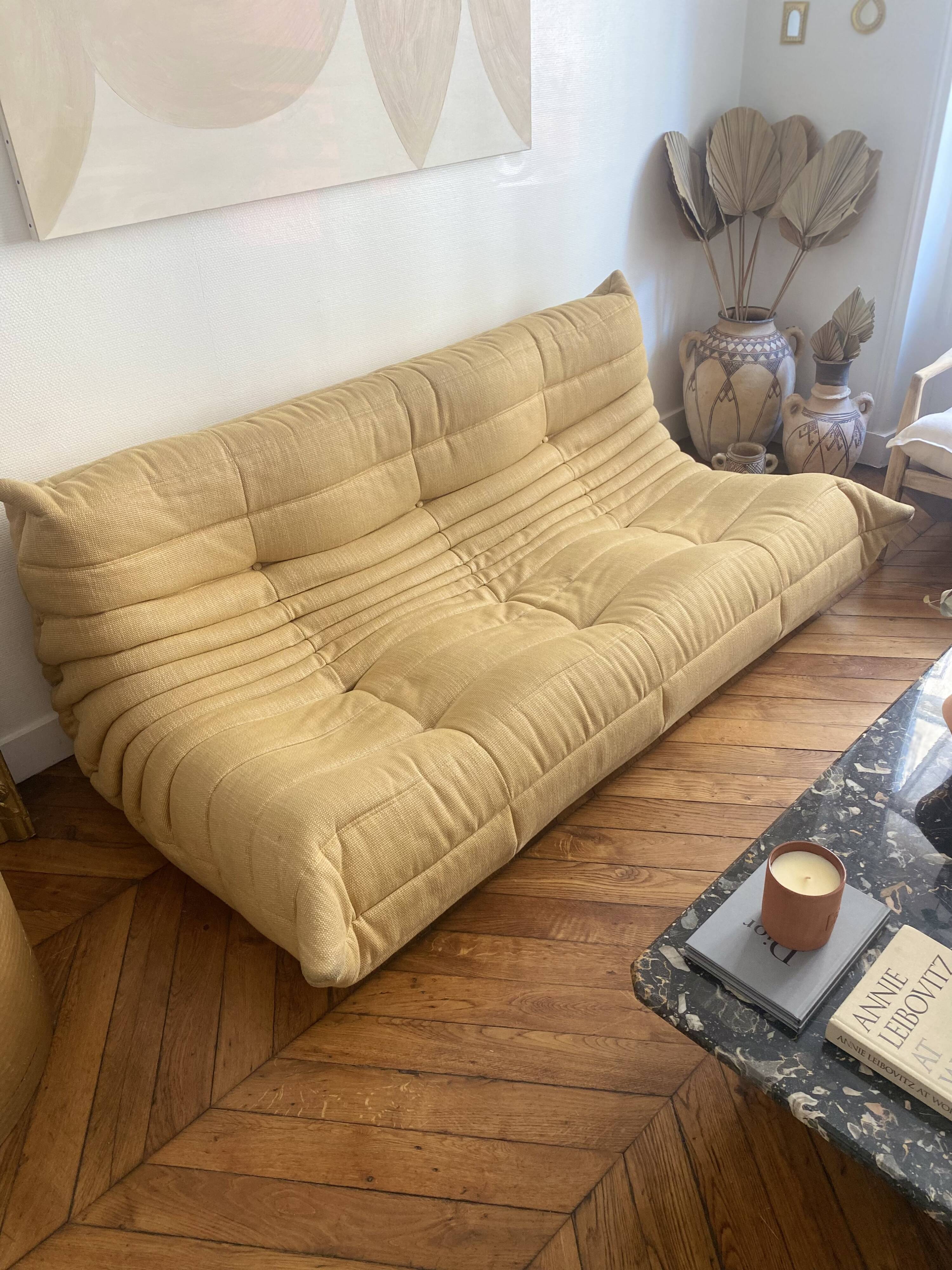 Sofa bench 3 places Togo by Michel Ducaroy edition Ligne Roset