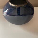 Vase en céramique bleu nuit