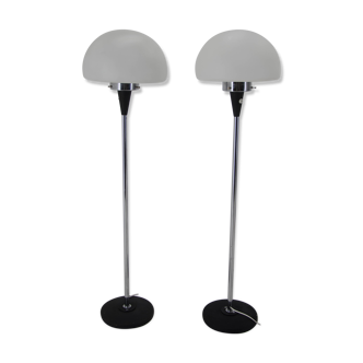 Pair of two floor lamps by Jaroslav Bejvl for Lidokov, 1960s