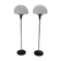 Pair of two floor lamps by Jaroslav Bejvl for Lidokov, 1960s