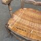 19th century Louis XV style office chair in solid wood and rattan
