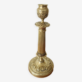 Chandelier bronze doré Empire époque XIXème