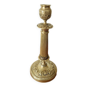 Empire gilded bronze candlestick, 19th century
