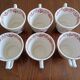 English mocha cups "Windsor" pink Ridgway (Staffordshire)